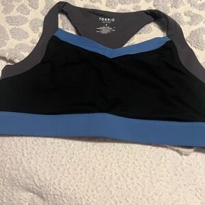 Torrid Black and Blue Sports Bra